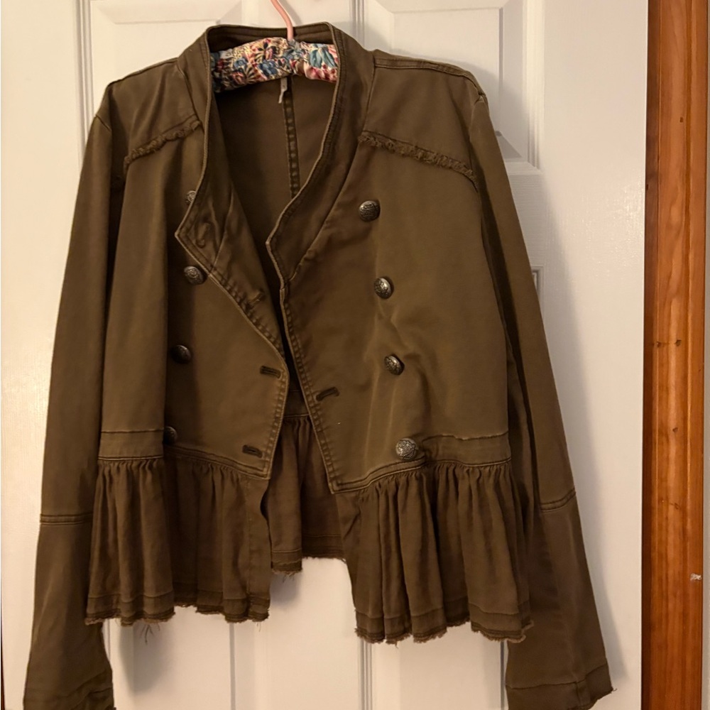 Free People Khaki Utility Jacket